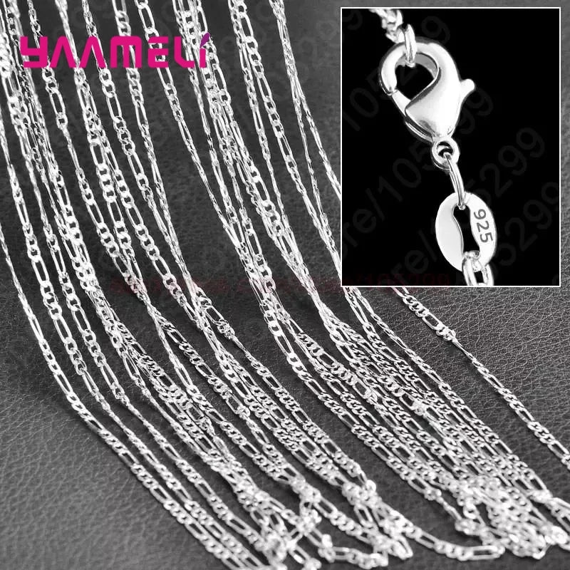 10PCS 925 Silver Link Chain Set