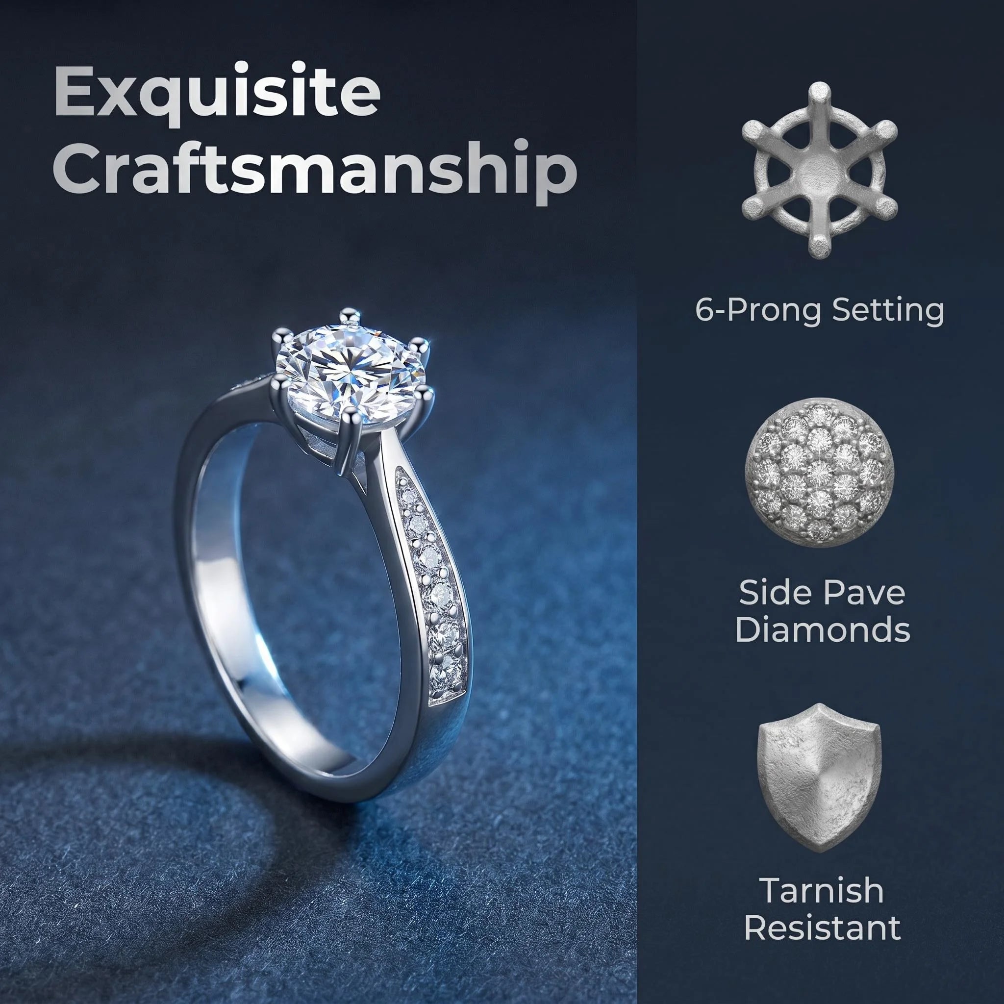 Aura Moissanite Ring