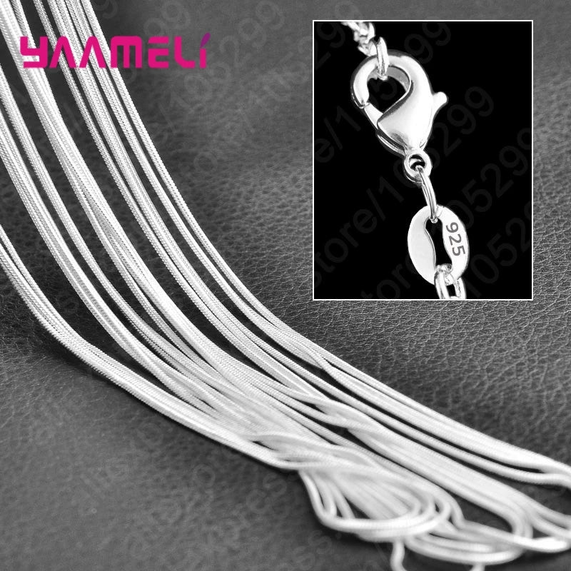 10PCS 925 Silver Link Chain Set