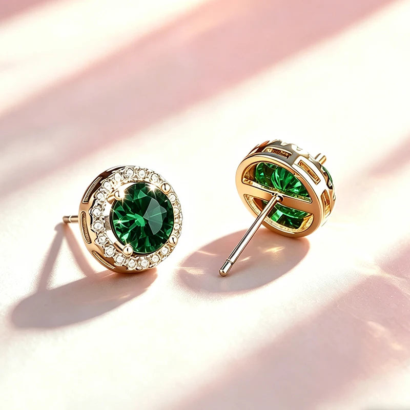 Stellar Moissanite Stud Earrings – 925 Sterling Silver with GRA Certificate
