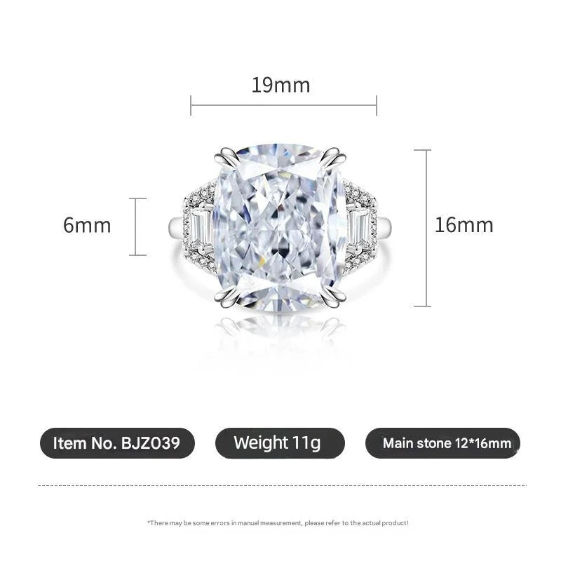 925 Silver Crystal Zircon Ring