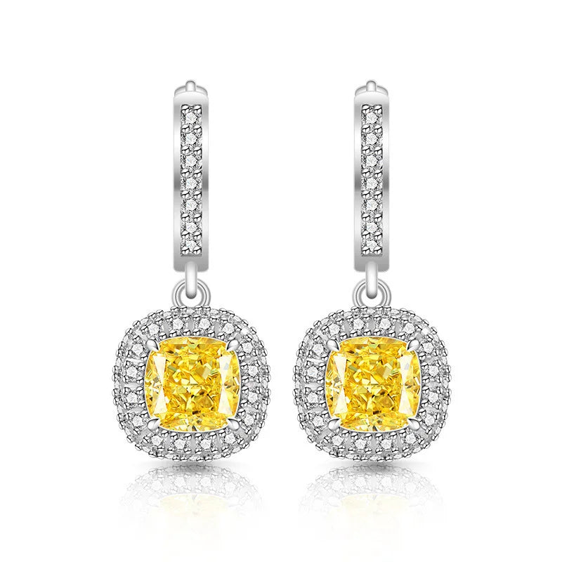 Eterna Hoop Earrings – 925 Sterling Silver with Zircon Stones