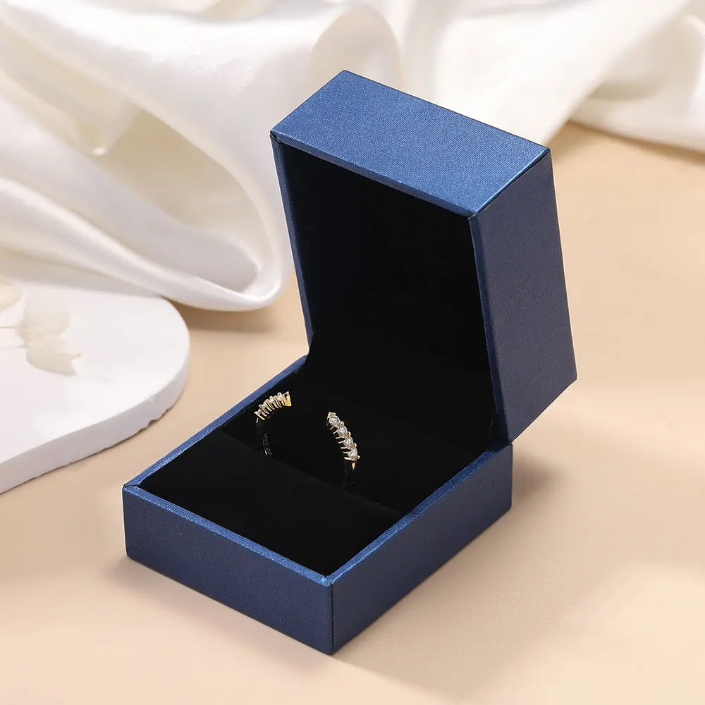 M-JAJA Moissanite Open Wedding Band S925 Sterling Silver for Women Gold Plated Diamond Ring Birthday Party Trendy Jewelry Gifts