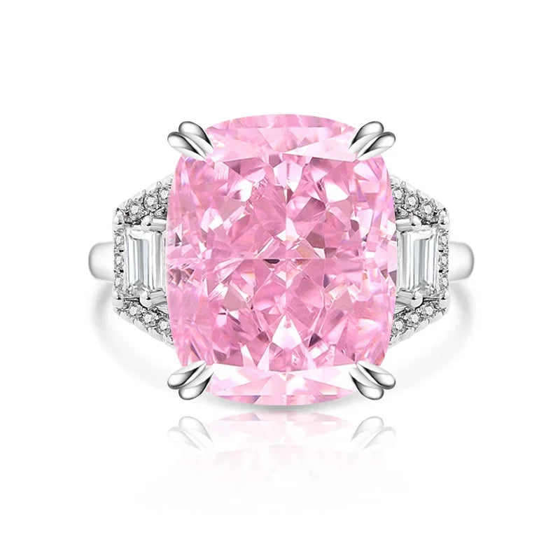 925 Silver Crystal Zircon Ring