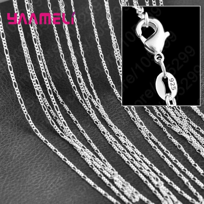 10PCS 925 Silver Link Chain Set