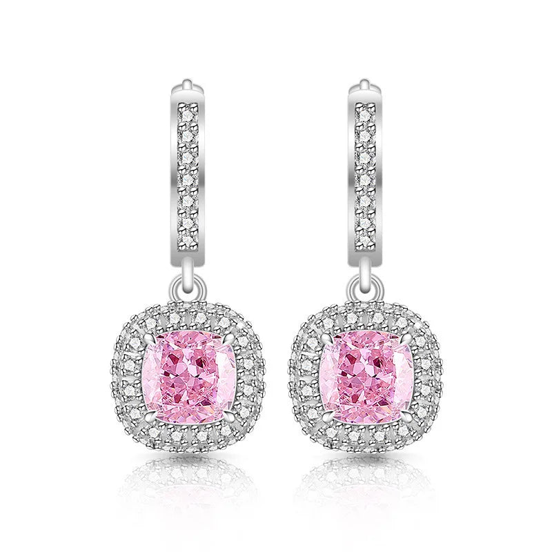 Eterna Hoop Earrings – 925 Sterling Silver with Zircon Stones