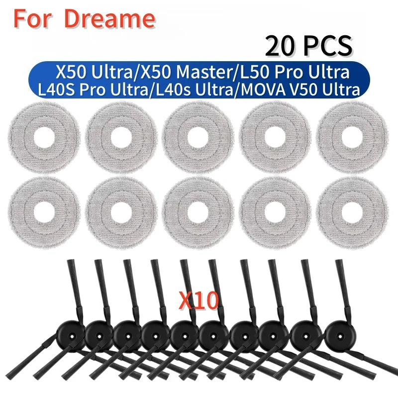 For Dreame X50 Ultra/X50 Master/L50 Pro Ultra/L40S Pro Ultra/L40s Ultra/ V50 Ultra Accessories Brush Filter Mop Cloth Dust Bag