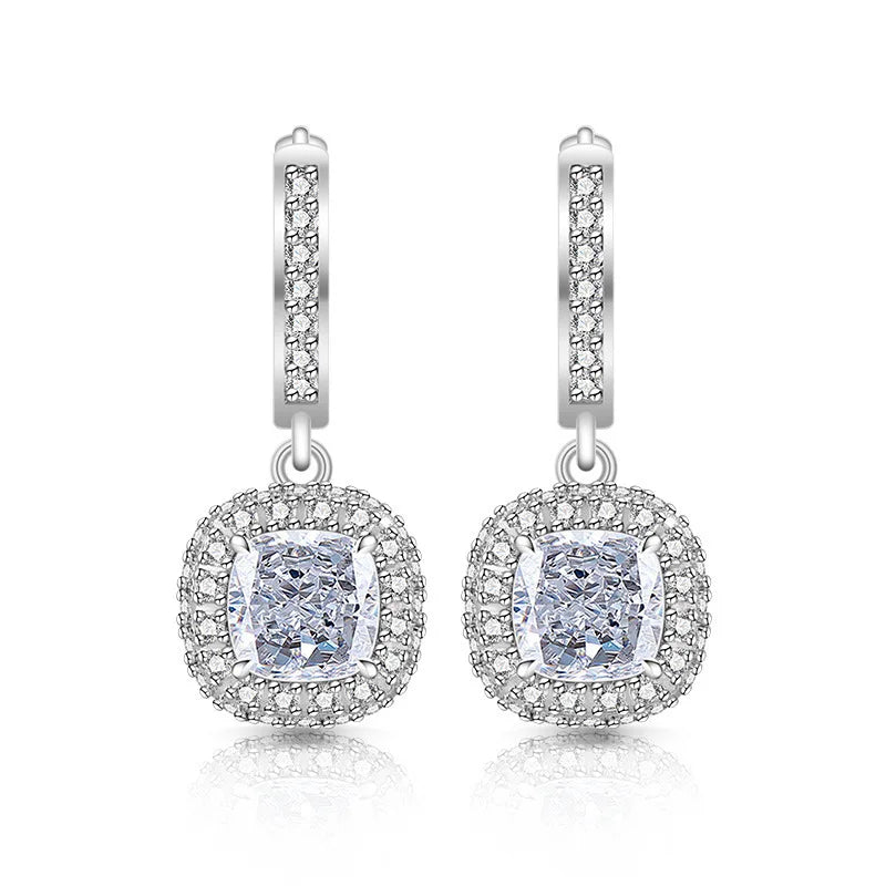 Eterna Hoop Earrings – 925 Sterling Silver with Zircon Stones