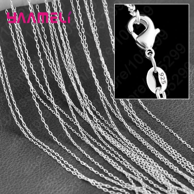 10PCS 925 Silver Link Chain Set