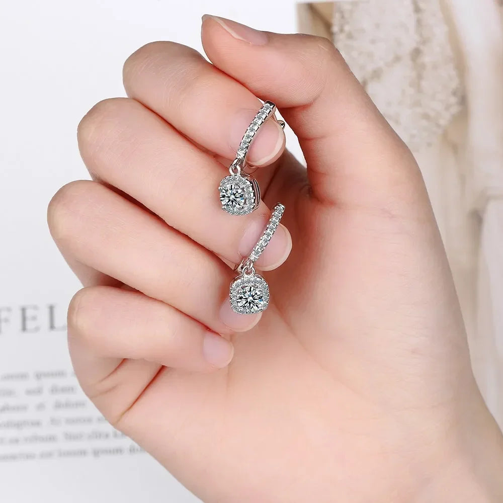 Luna Moissanite Hoops