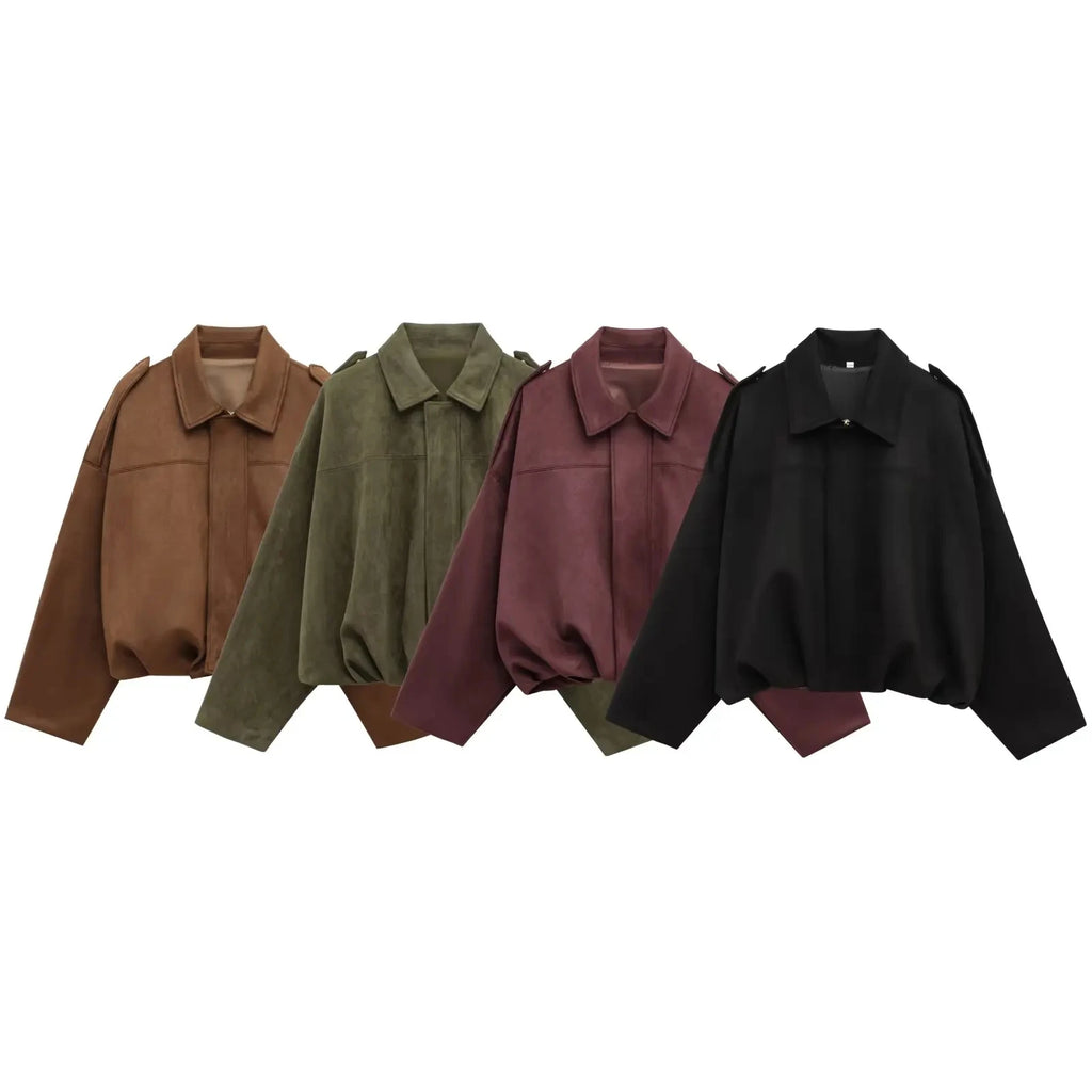 Women's Suede Zip Jacket