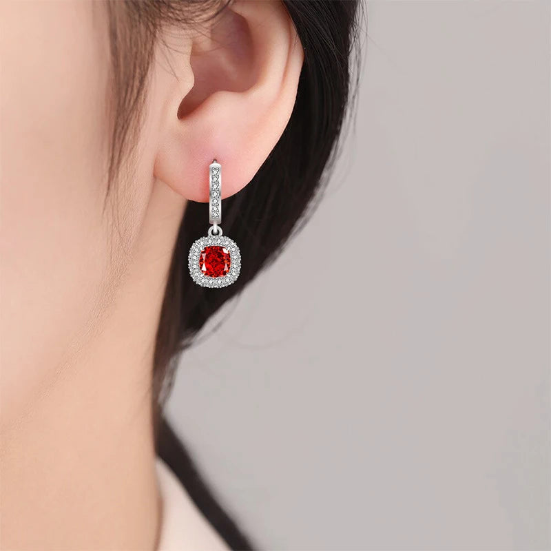 Eterna Hoop Earrings – 925 Sterling Silver with Zircon Stones