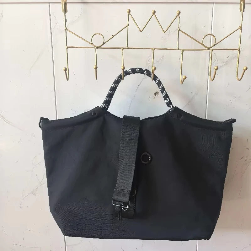 2026 Fashion Simple Letter Canvas Bag, Commuter Handbag, Large Capacity Handbag, Women's Bag