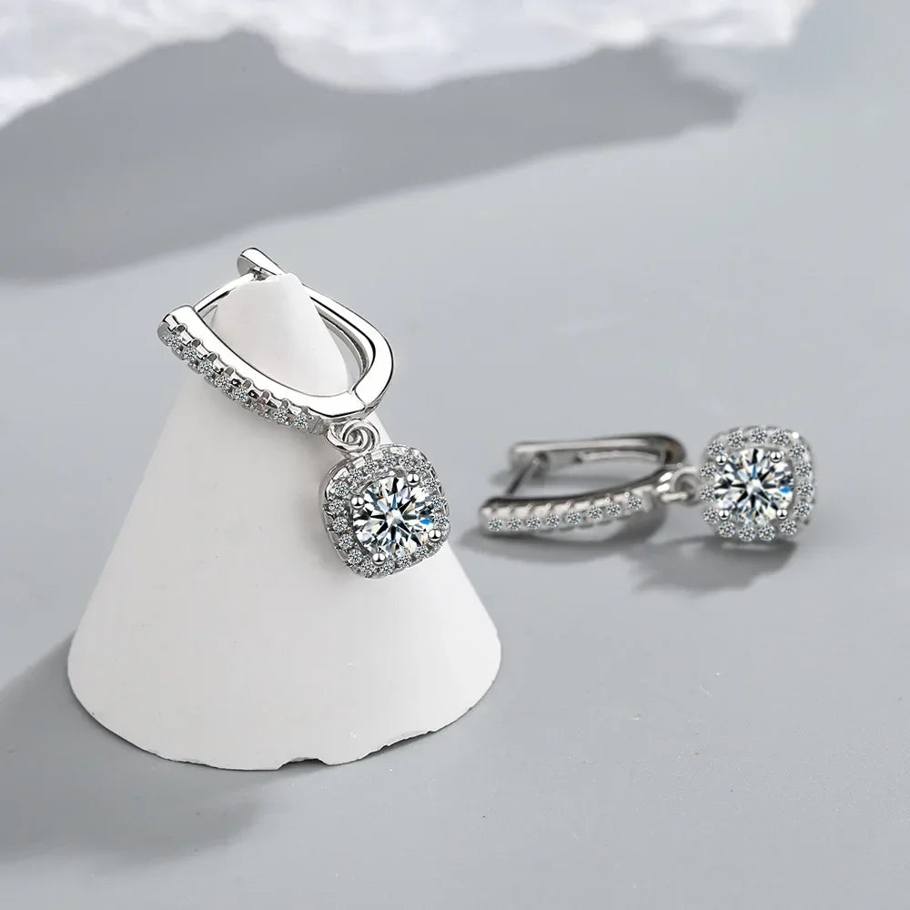 Luna Moissanite Hoops