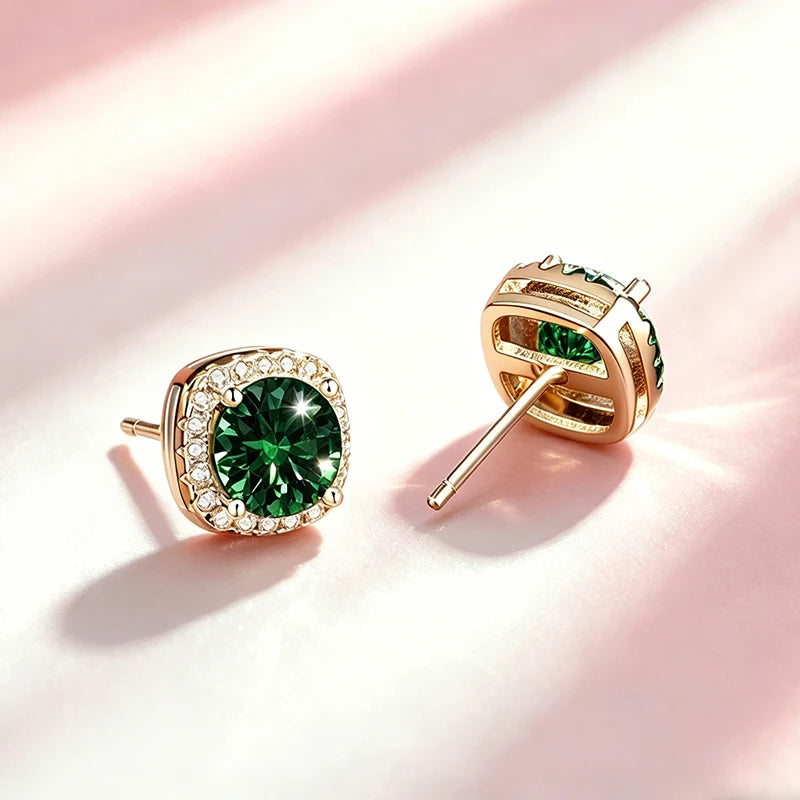 Stellar Moissanite Stud Earrings – 925 Sterling Silver with GRA Certificate