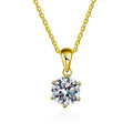 925 Sterling Sliver 100% Real D VVS1 Moissanite Necklace for Woman Fine Wedding Jewelry Accessories Simulated Diamond Party Gift