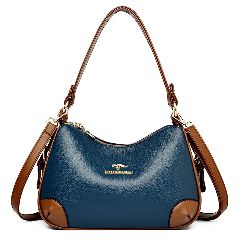 Genuine 3 Layers High Quality Soft Leather Ladies Crossbody Bags for Women Luxury Handbags Women Bags Designer  Shoulder 2024