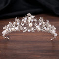 Fashion Silver Color Wedding Hair Accessories Pearl Rhinestone Queen Tiaras And Crown Wedding Women Bride Hair Jewelry Headpiece
