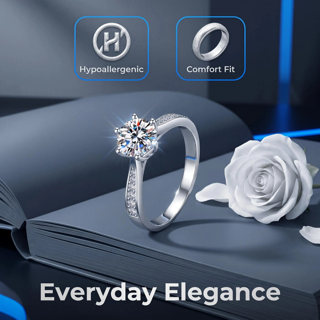 Aura Moissanite Ring