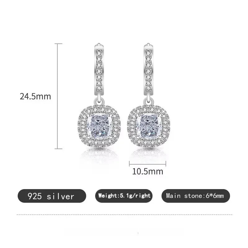 Eterna Hoop Earrings – 925 Sterling Silver with Zircon Stones