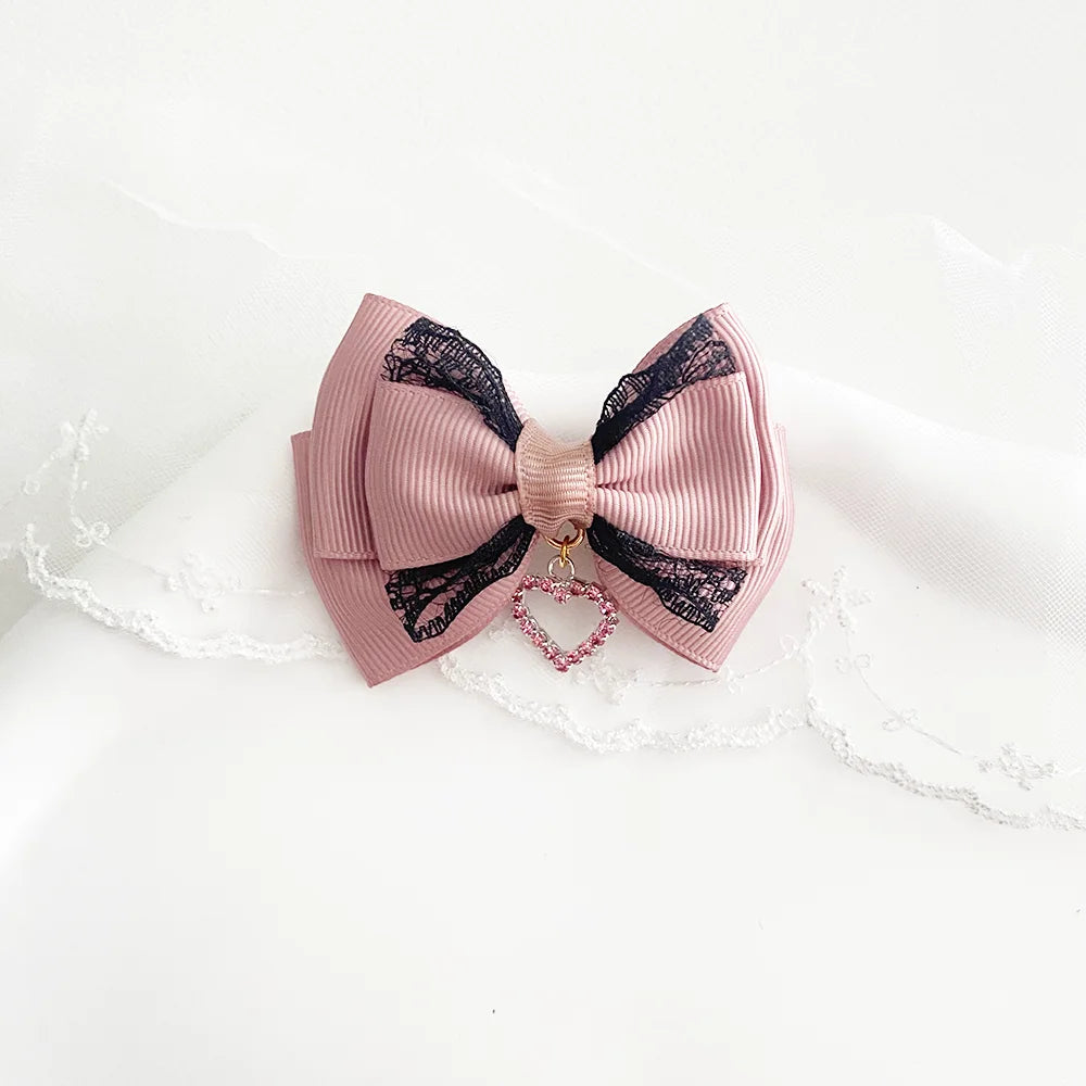 Bows hair clips popular hair catches lolita korean accessories for hair y2k bows for girls pink Lolita cosplay Popular Clips