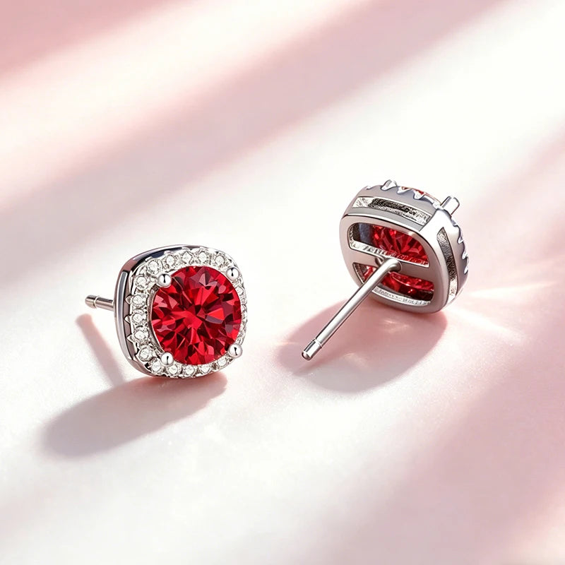 Stellar Moissanite Stud Earrings – 925 Sterling Silver with GRA Certificate