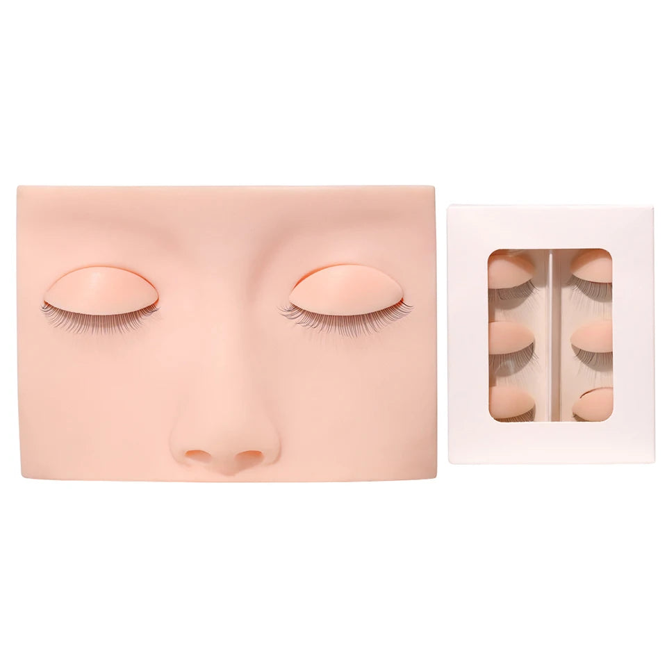Mannequin Head For Eyelash Extension Training kit With Removable Eyelids Silicone Cosmetic Model Heads Makeup Tools Gel Material