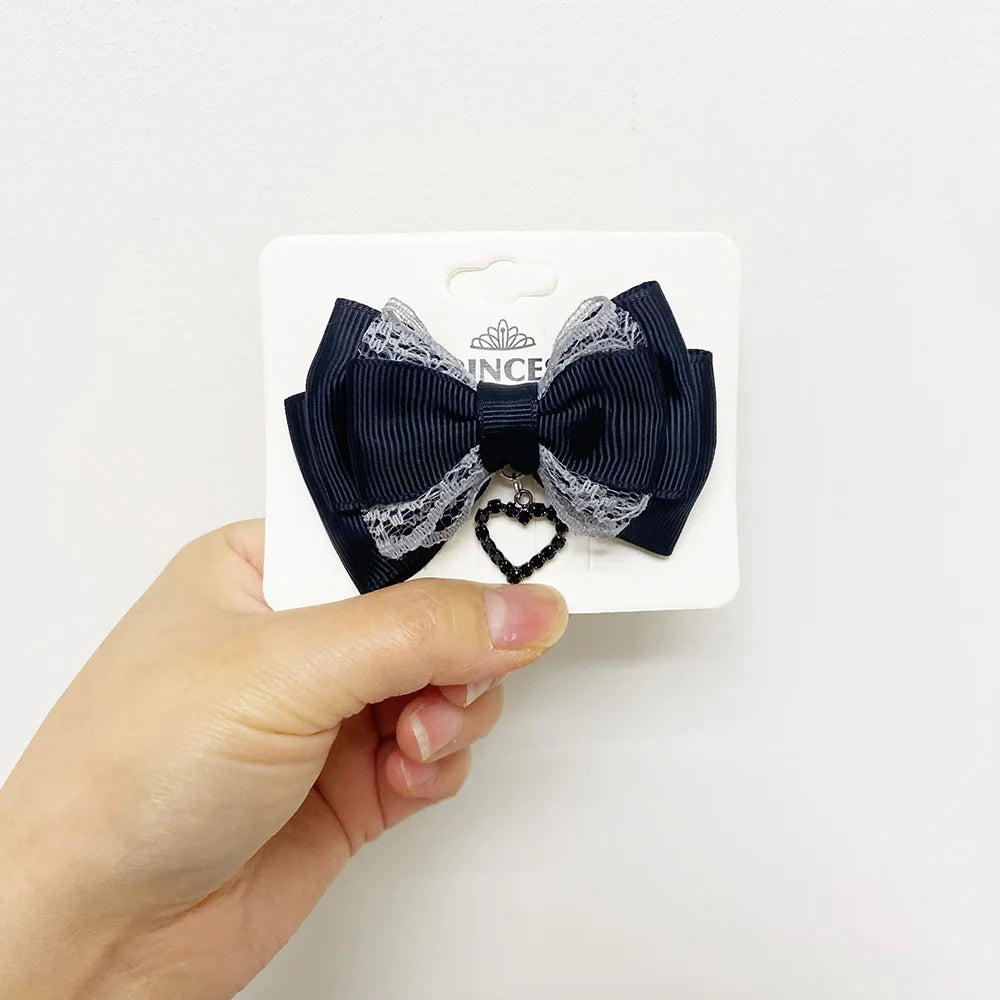 Bows hair clips popular hair catches lolita korean accessories for hair y2k bows for girls pink Lolita cosplay Popular Clips