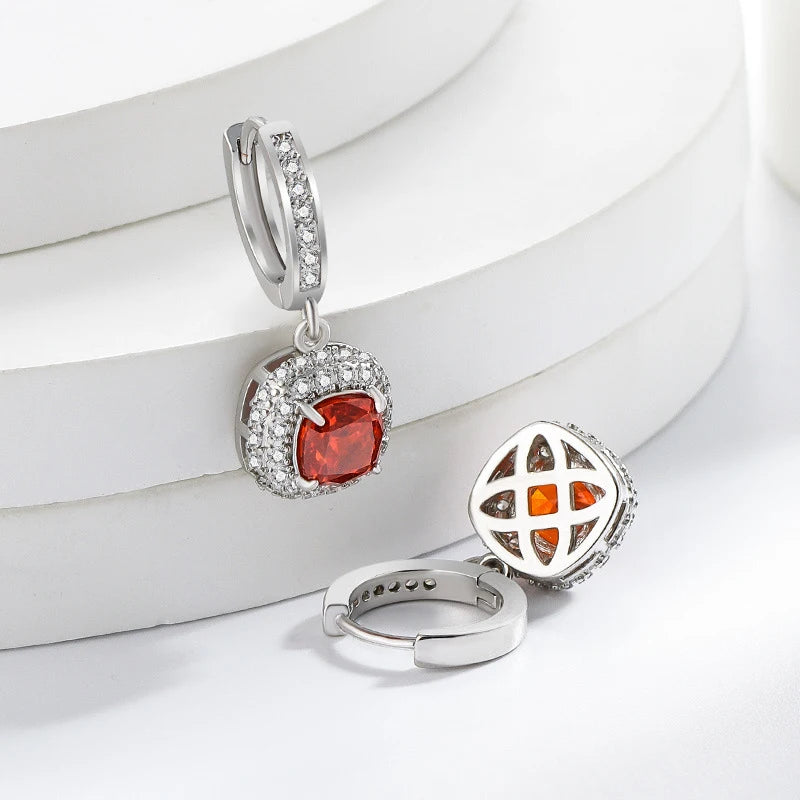 Eterna Hoop Earrings – 925 Sterling Silver with Zircon Stones