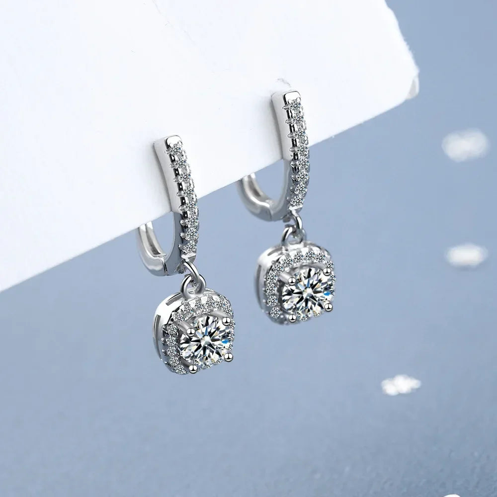 Luna Moissanite Hoops