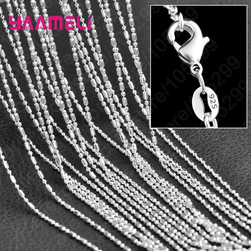 10PCS 925 Silver Link Chain Set