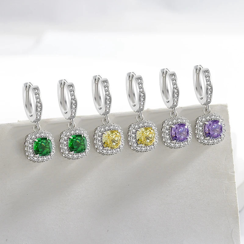 Eterna Hoop Earrings – 925 Sterling Silver with Zircon Stones