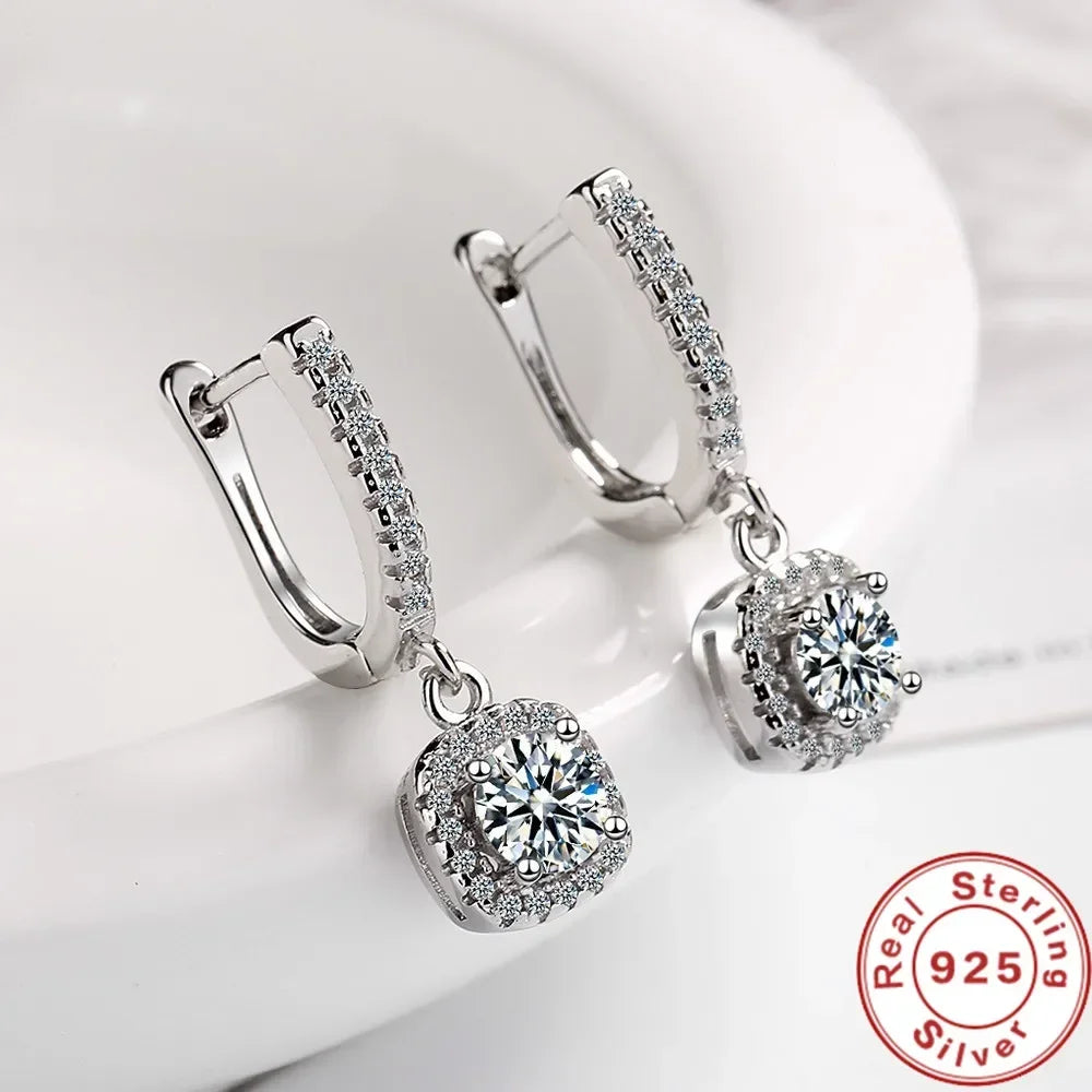 Luna Moissanite Hoops