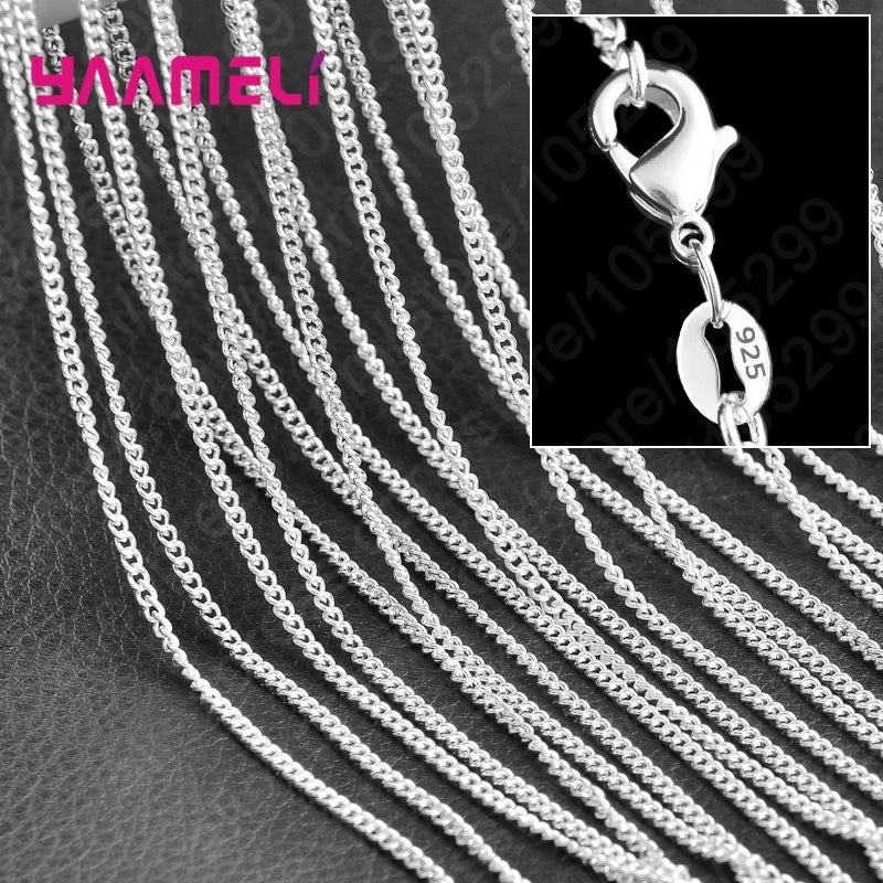10PCS 925 Silver Link Chain Set