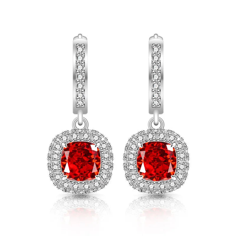 Eterna Hoop Earrings – 925 Sterling Silver with Zircon Stones