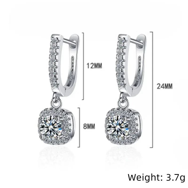 Luna Moissanite Hoops