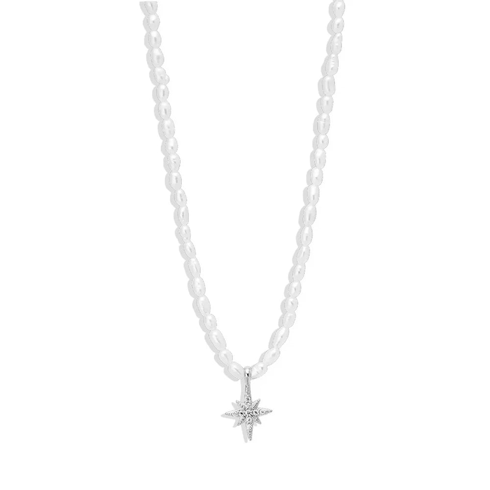 Aide 925 Sterling Silver Necklaces Charms for Women Crystal Cross Clavicle Collar Chain Simple Choker Necklace Accessories Gift