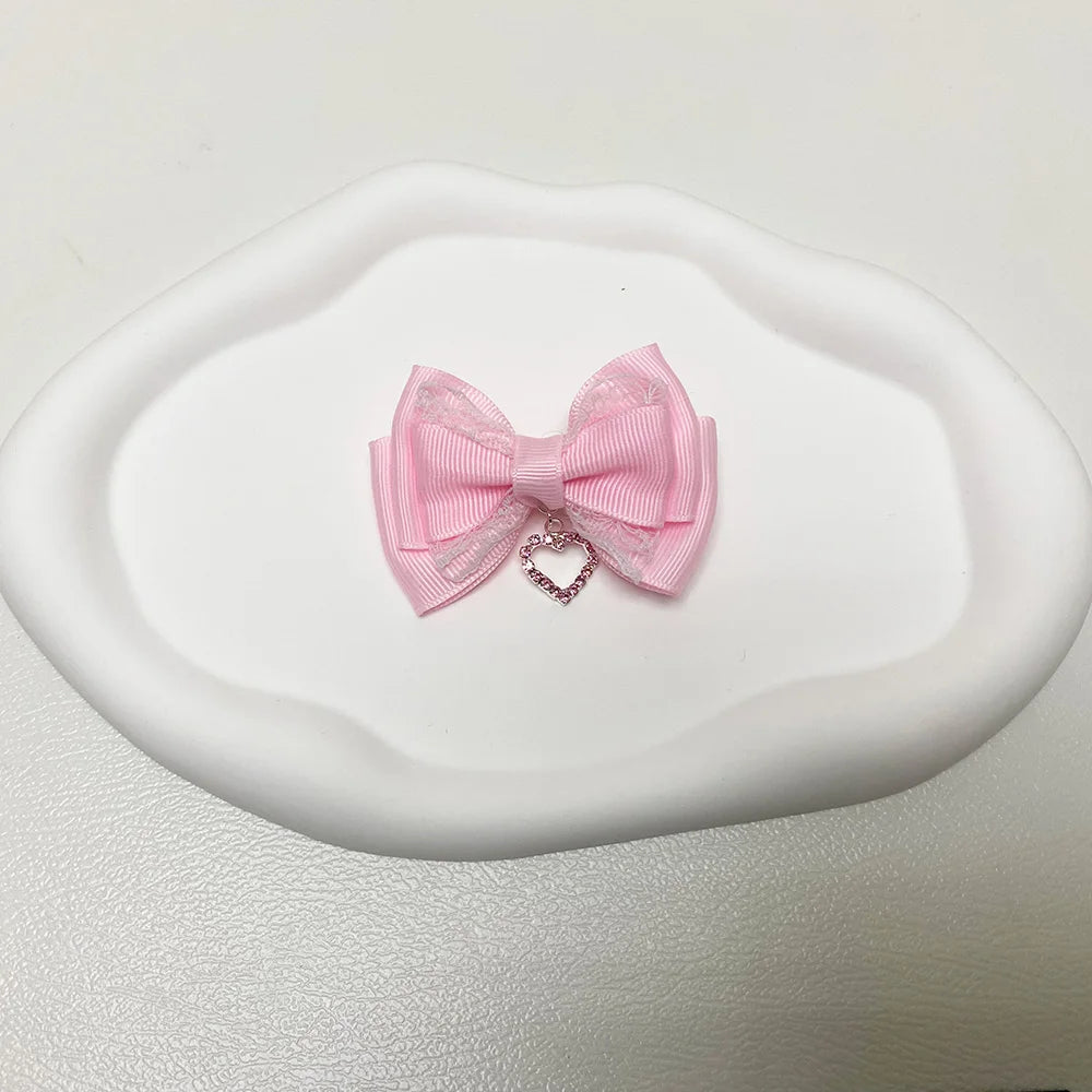 Bows hair clips popular hair catches lolita korean accessories for hair y2k bows for girls pink Lolita cosplay Popular Clips
