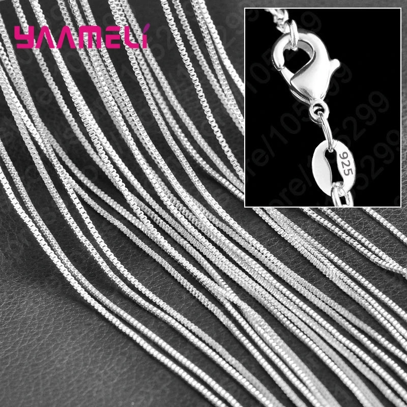 10PCS 925 Silver Link Chain Set