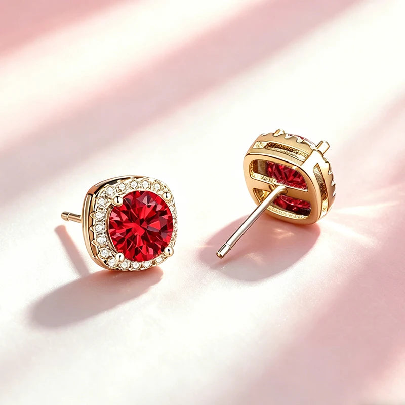 Stellar Moissanite Stud Earrings – 925 Sterling Silver with GRA Certificate