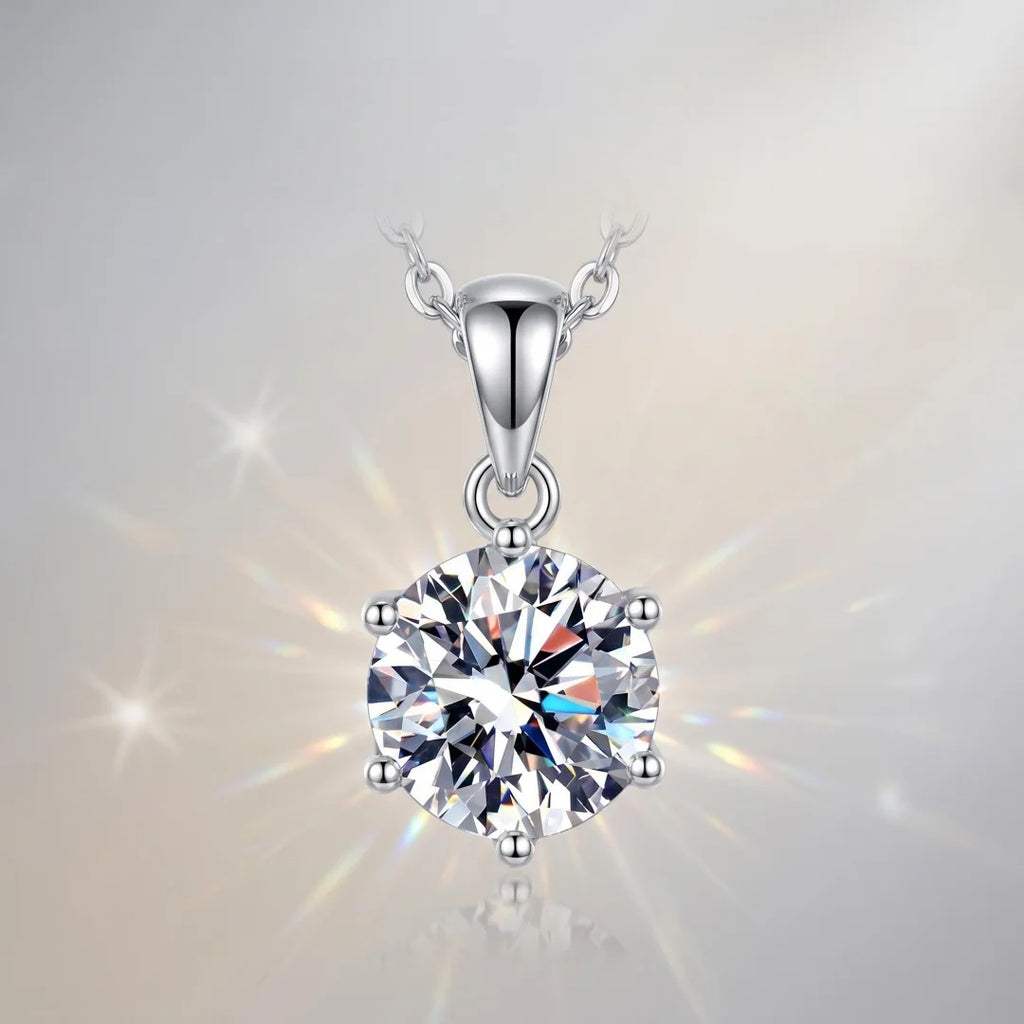 925 Sterling Sliver 100% Real D VVS1 Moissanite Necklace for Woman Fine Wedding Jewelry Accessories Simulated Diamond Party Gift
