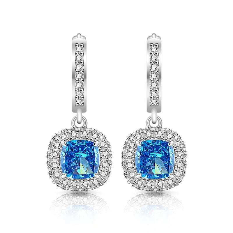 Eterna Hoop Earrings – 925 Sterling Silver with Zircon Stones