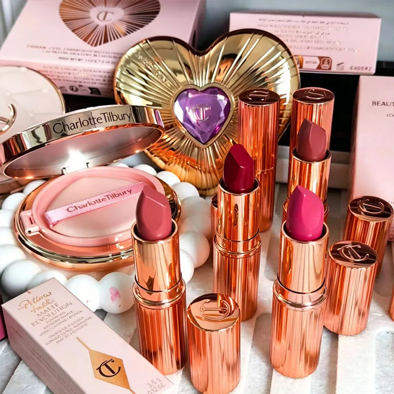 CT Fashion Makeup Set Portable Matte Lip Gloss Pillow Talk Smooth Lipstick Matte Lipstick Celebrity Same Product Protect Lips