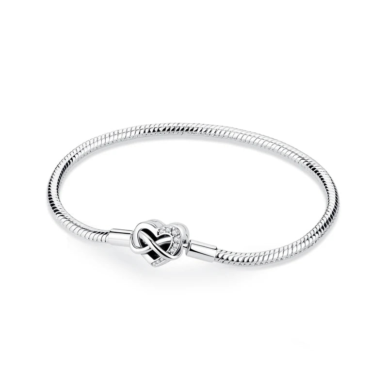 925 Sterling Silver Heart Charm Bracelet