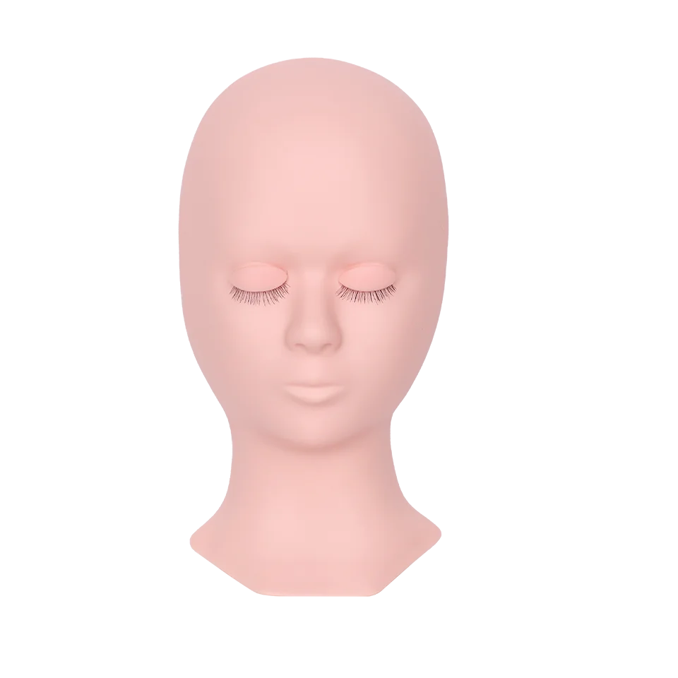 Mannequin Head For Eyelash Extension Training kit With Removable Eyelids Silicone Cosmetic Model Heads Makeup Tools Gel Material