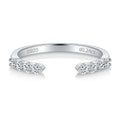 M-JAJA Moissanite Open Wedding Band S925 Sterling Silver for Women Gold Plated Diamond Ring Birthday Party Trendy Jewelry Gifts