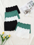 6-piece lace waistline, non-constricting and hip-hugging women's quadrangle underwear, women's boxer pants
