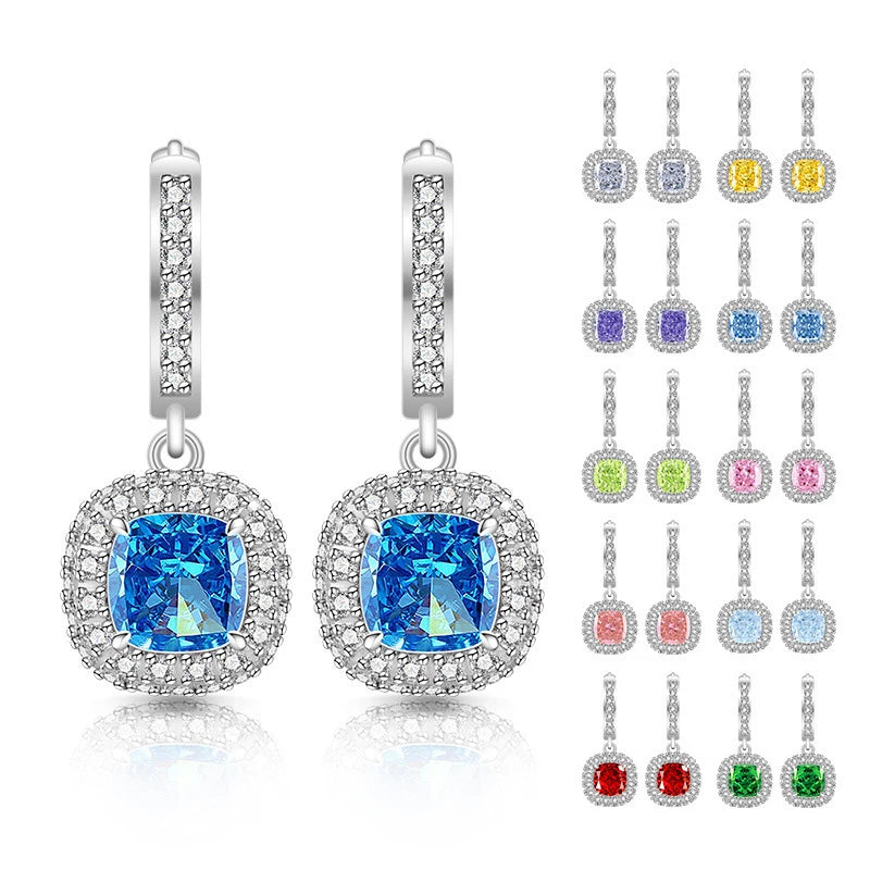 Eterna Hoop Earrings – 925 Sterling Silver with Zircon Stones