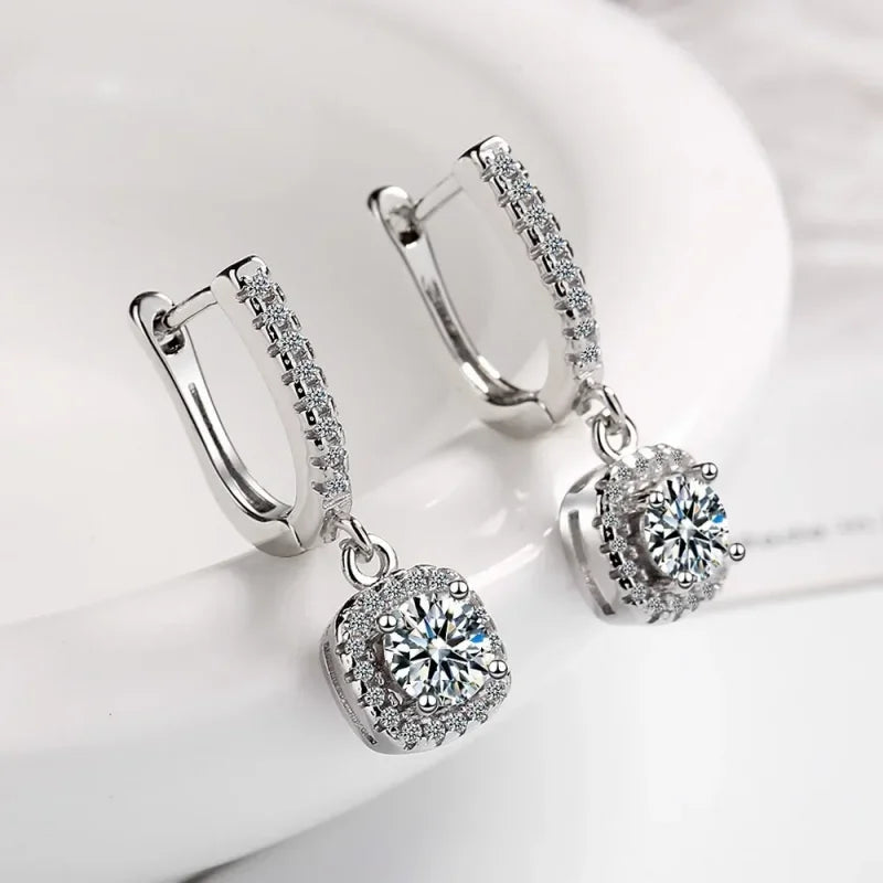 Luna Moissanite Hoops