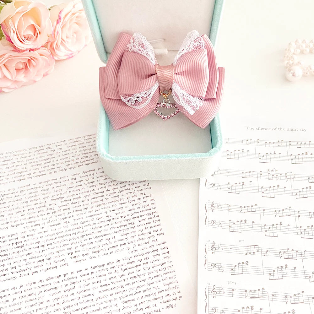 Bows hair clips popular hair catches lolita korean accessories for hair y2k bows for girls pink Lolita cosplay Popular Clips